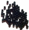 100 5mm Opaque Black Cube Beads